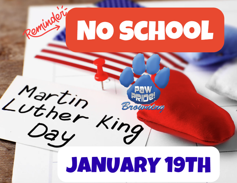 NO SCHOOL JAN. 19